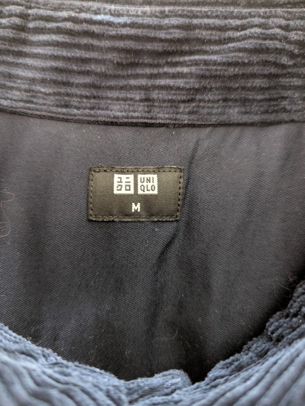 Uniqlo M Cotton Corduroy Navy Shacket Overshirt Y2K Cottagecore Preppy - Picture 6 of 12